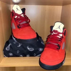Men’s Size 9.5 Air Jordan 5 “ Raging Bull Red “ Retros For Sale NWB! Jordan | Shoes | Mens Size 95 Air Jordan 5 Raging Bull Red  main image 2